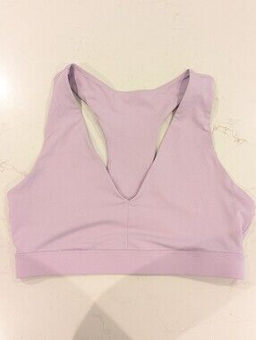 Fabletics Women’s V-Neck Racerback Bralette Lavender (M) athleisure workout